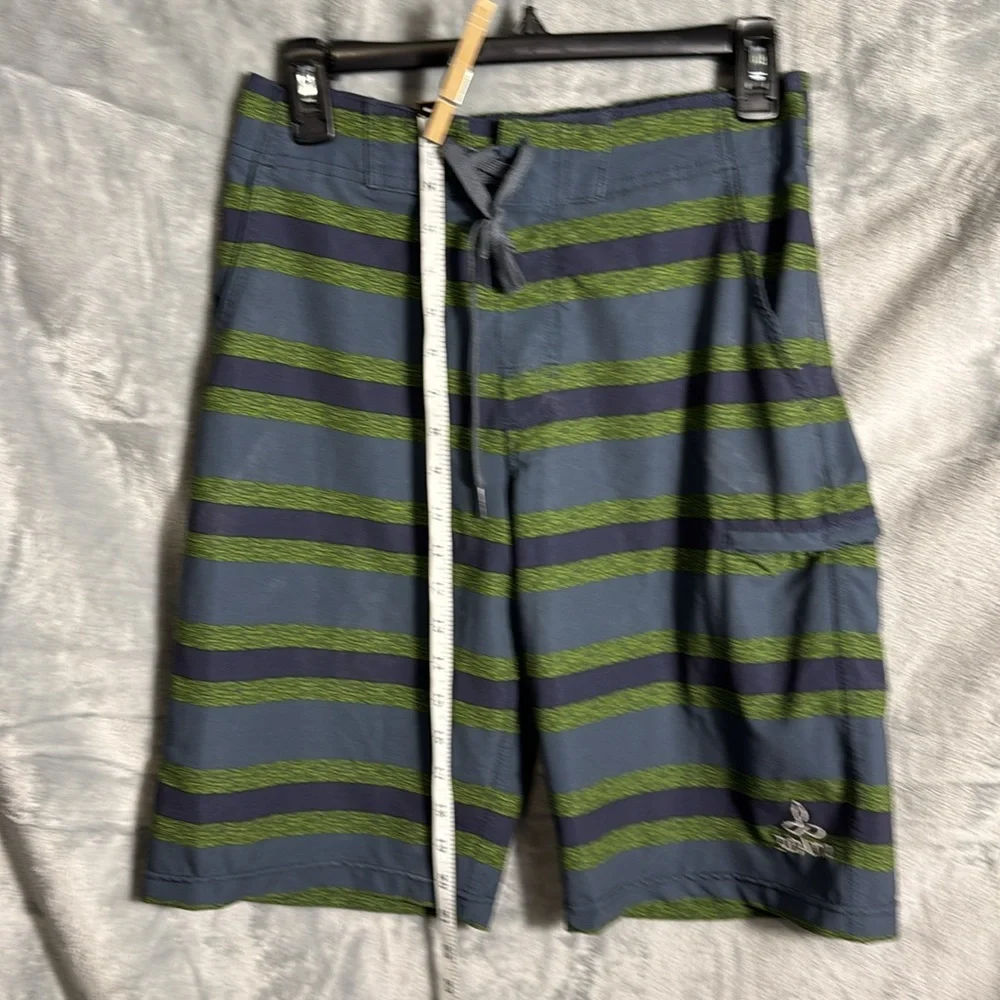 Prana shorts‎ Prana breathe shorts men’s size 28 Blue and Green Board Shorts